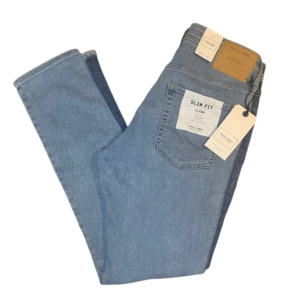 NWT Jack & Jones Random Wash Distressed Glenn Denim Jeans